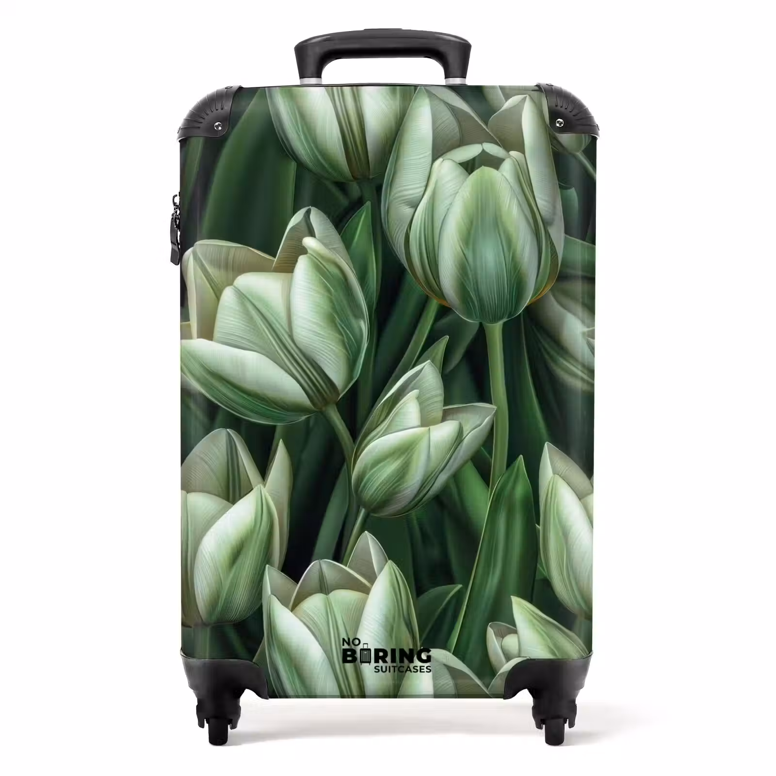 Koffer - Vintage-Blumen - Grün — 1