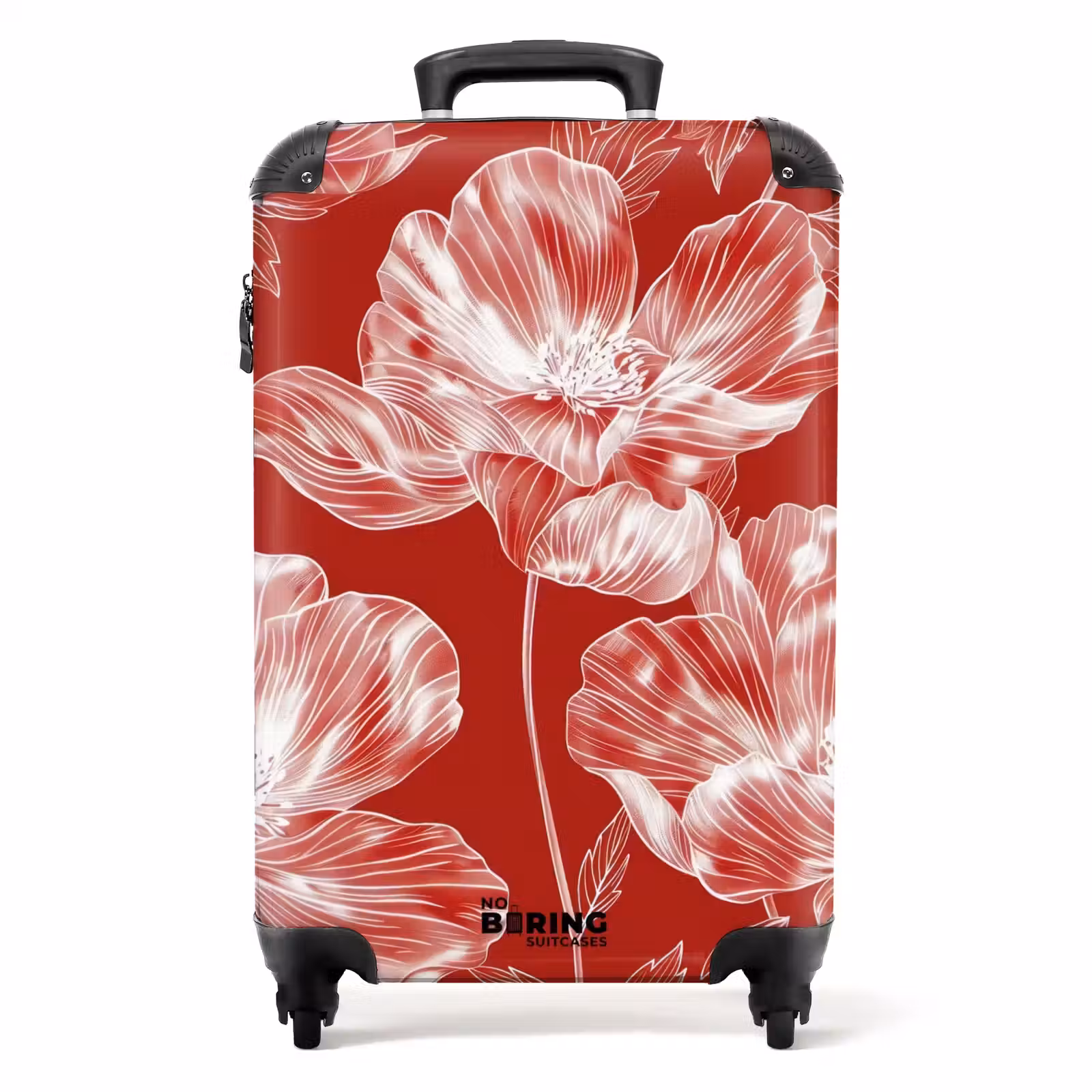 Koffer - Vintage-Blumen - Rot — 1