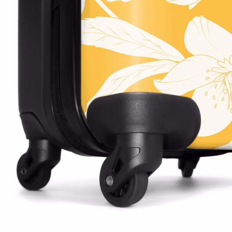 Koffer - Vintage-Blumen - Gelb — 6