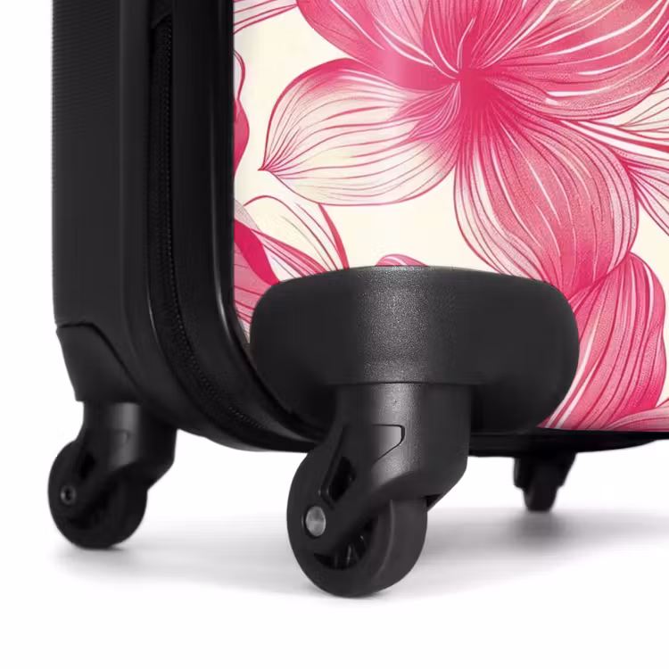 Koffer - Vintage-Blumenmuster - Rosa mit Creme — 6