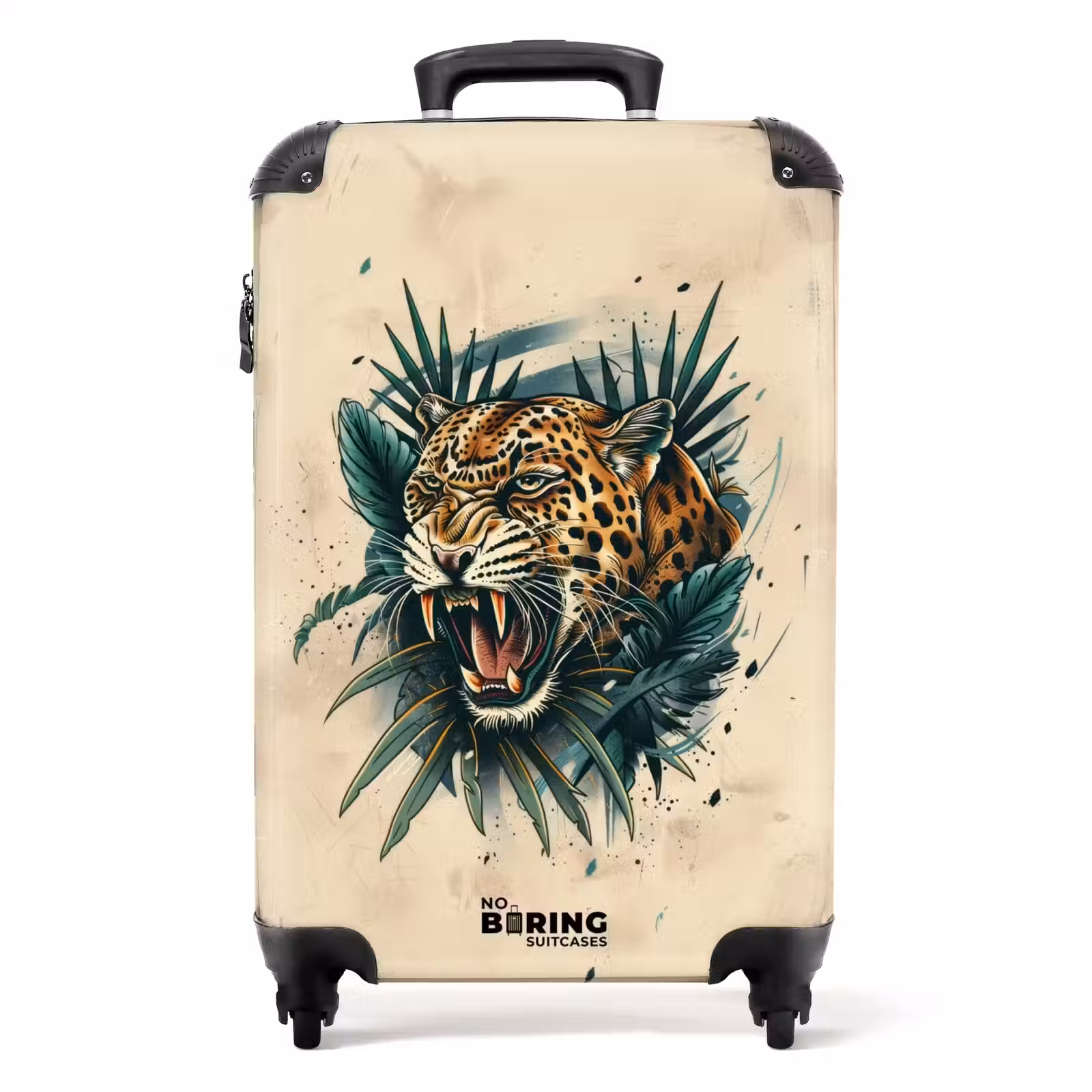 Koffer - Tattoo-Stil - Der kämpfende Leopard — 1