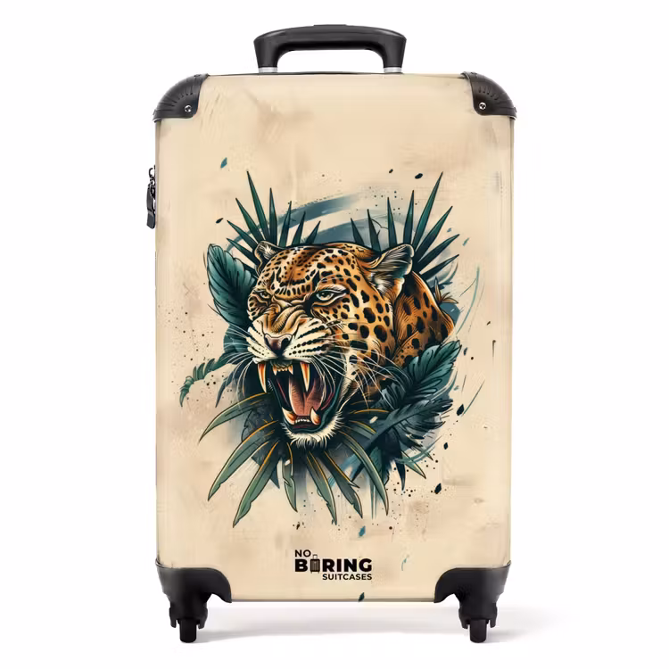 Koffer - Tattoo-Stil - Der kämpfende Leopard — 1