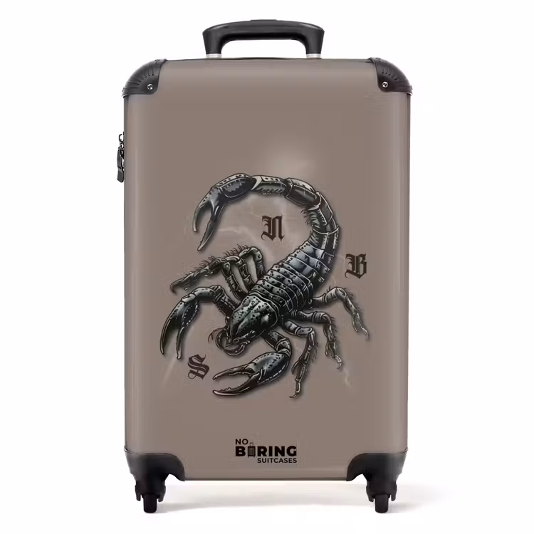 Koffer - Tattoo Stil- Realistischer Skorpion auf braunem Hintergrund — 1