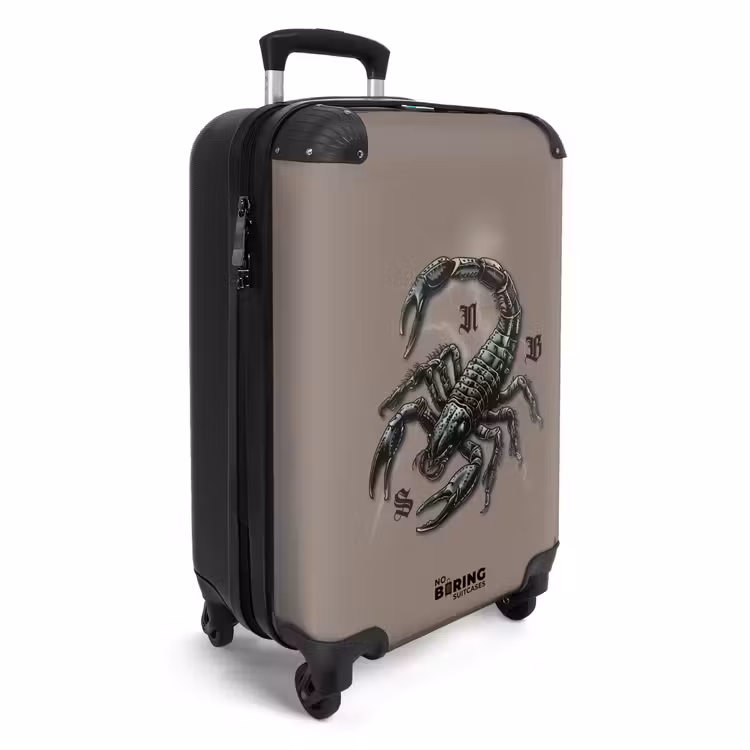 Koffer - Tattoo Stil- Realistischer Skorpion auf braunem Hintergrund — 2