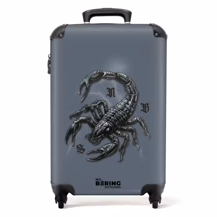 Koffer - Tattoo Stil- Realistischer Skorpion auf grauem Hintergrund — 1