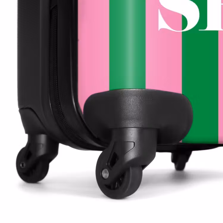 Koffer - Zitate - Que sera sera smaragdgrün und fuchsia rosa — 6