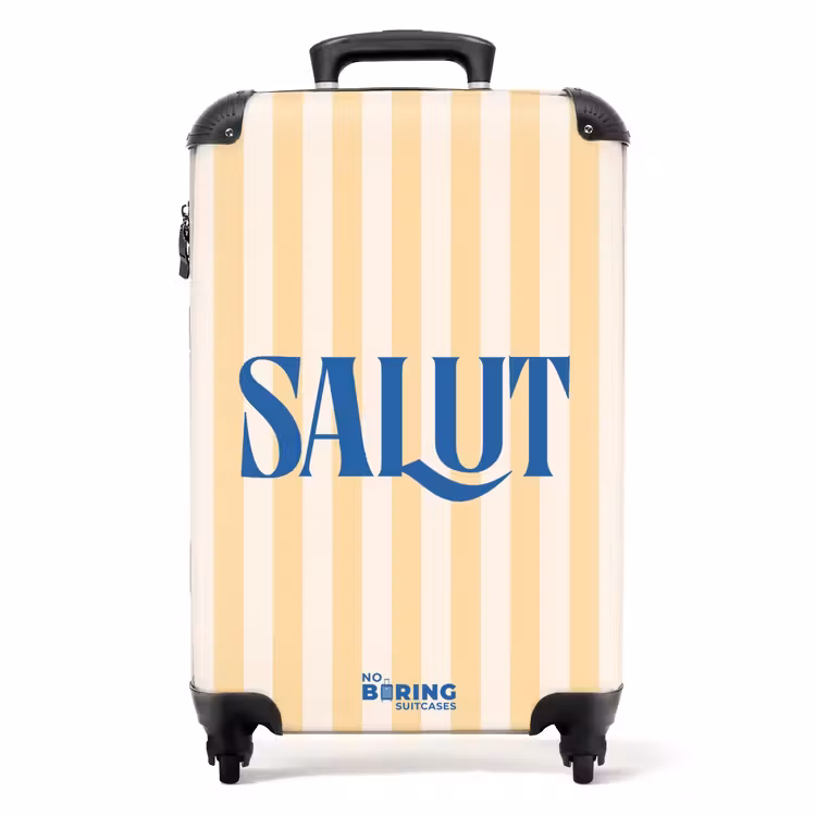 Koffer - Zitate - Salut hell bernsteinfarben und cremeweiß — 1