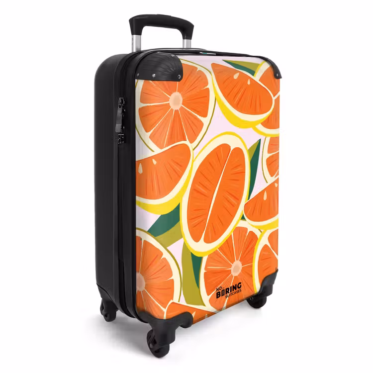 Koffer - Sommererinnerungen - Grapefruit auf rosa Hintergrund — 2