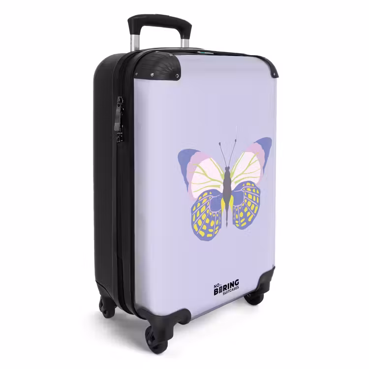 Koffer - Sommererinnerungen - Schmetterling auf fliederfarbenem Hintergrund — 2