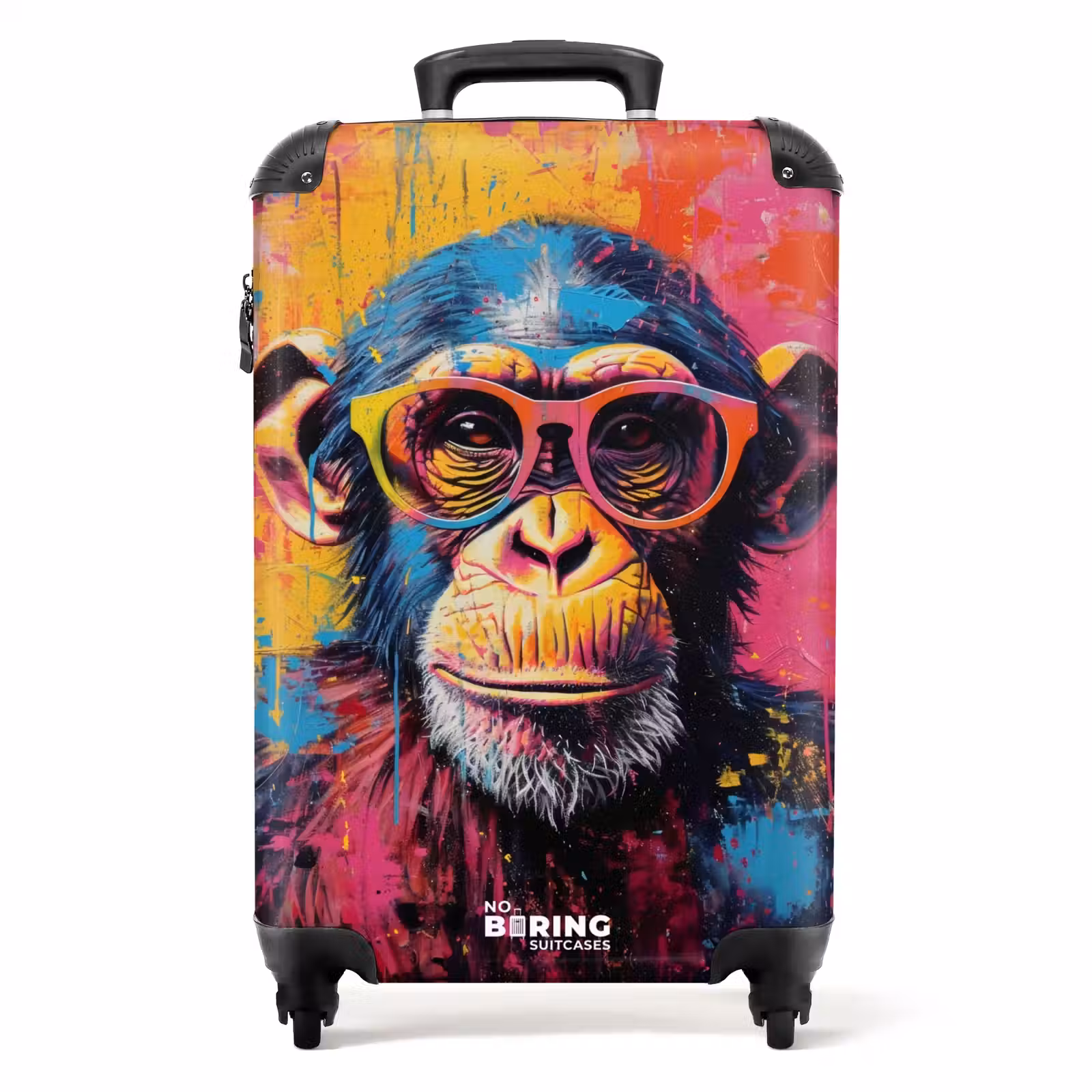 Koffer - Schimpanse mit Brille im Graffiti-Stil — 1