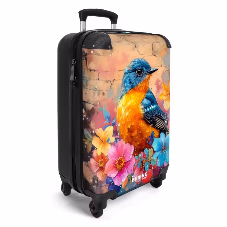 Koffer - Vogel mit Blumen im Graffiti-Stil — 2
