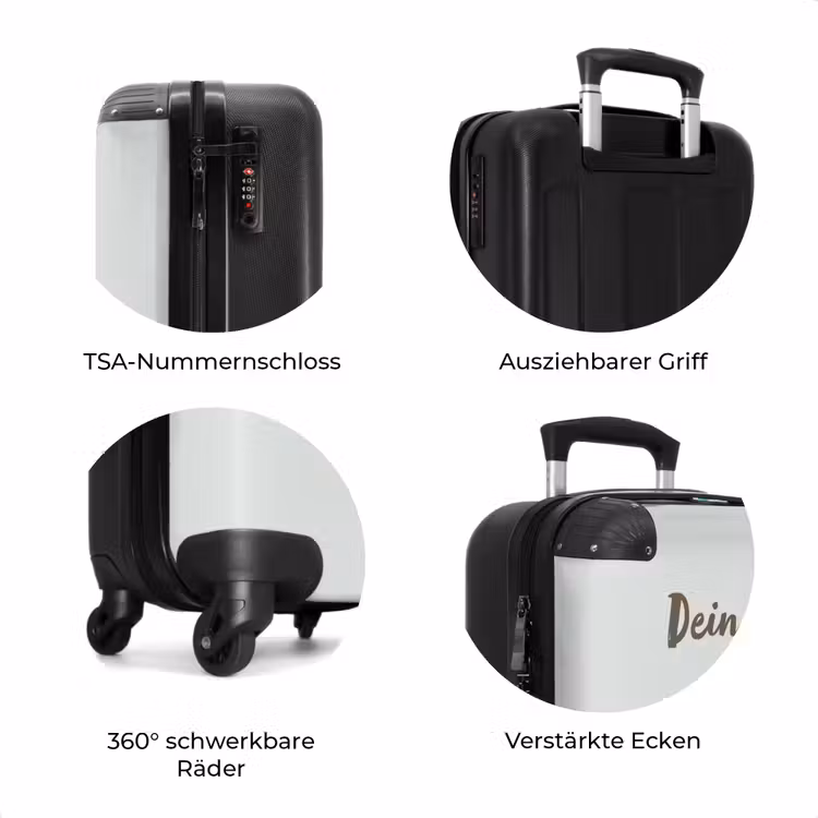 Koffer mit Name - Braune Meeresschildkröte in pastellfarbener Unterwasserwelt — 8
