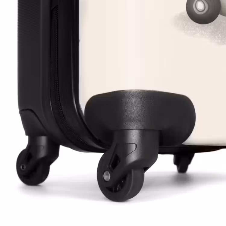 Koffer mit Name - Welpe in einem Rennwagen in Beige — 3