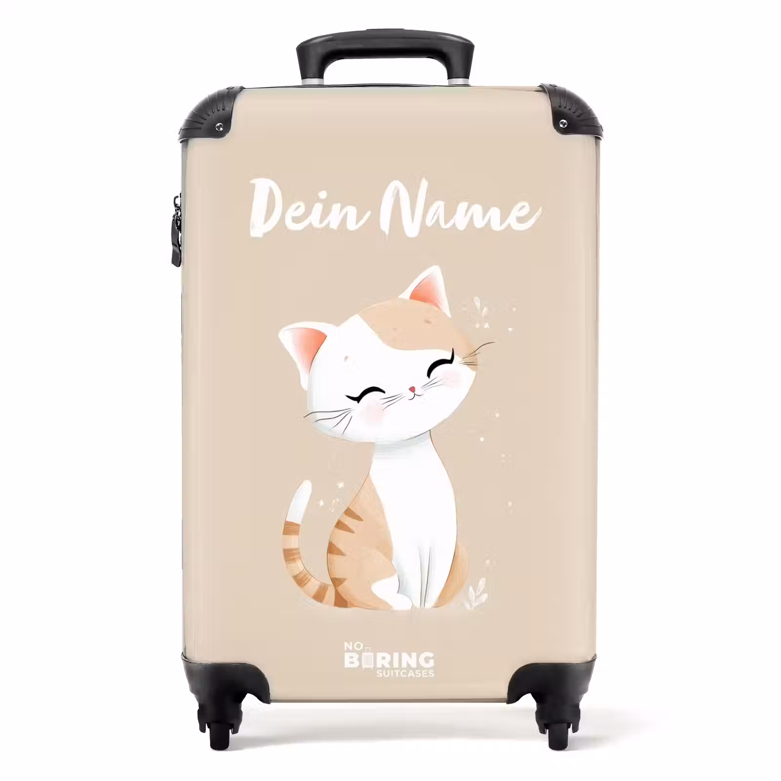 Koffer mit Name - Kätzchen in Beige und Weiß — 1