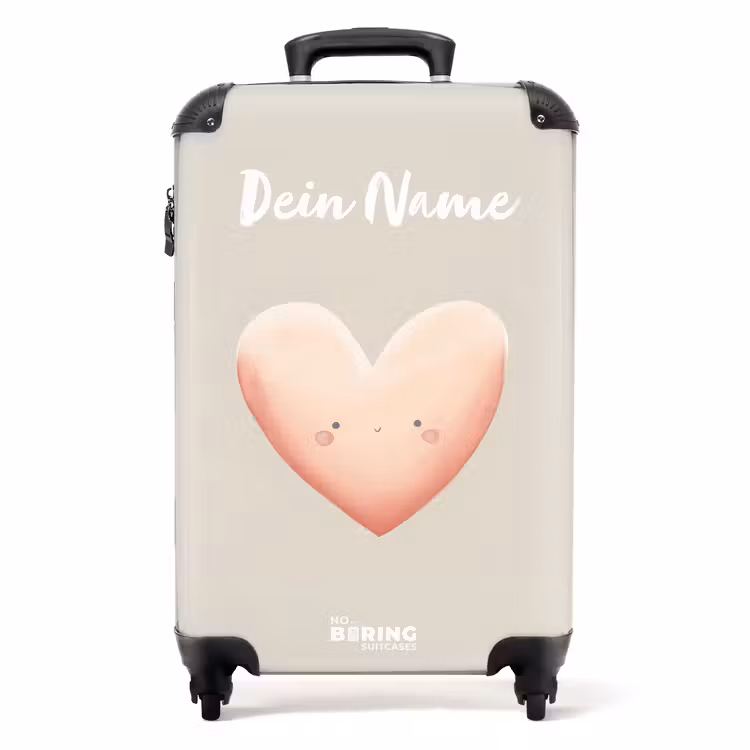 Koffer mit Name - Herz in Pastellfarben — 1
