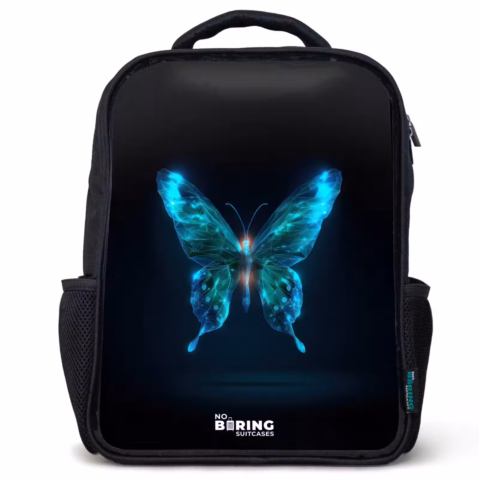 Kinderrucksack - Schwarz - Magischer digitaler Schmetterling — 1