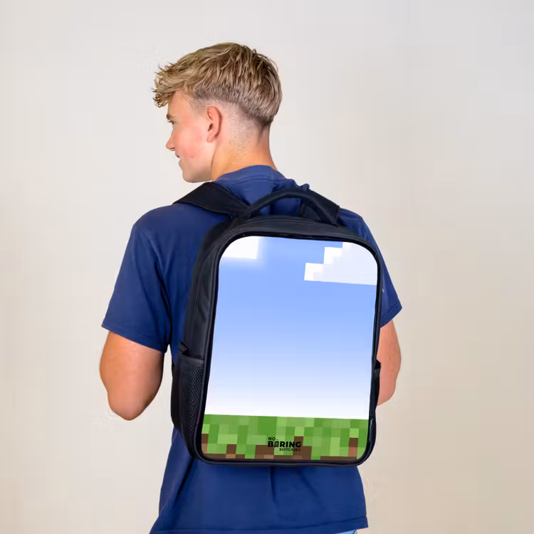 Kinderrucksack - Schwarz - Pixel-Welt — 3