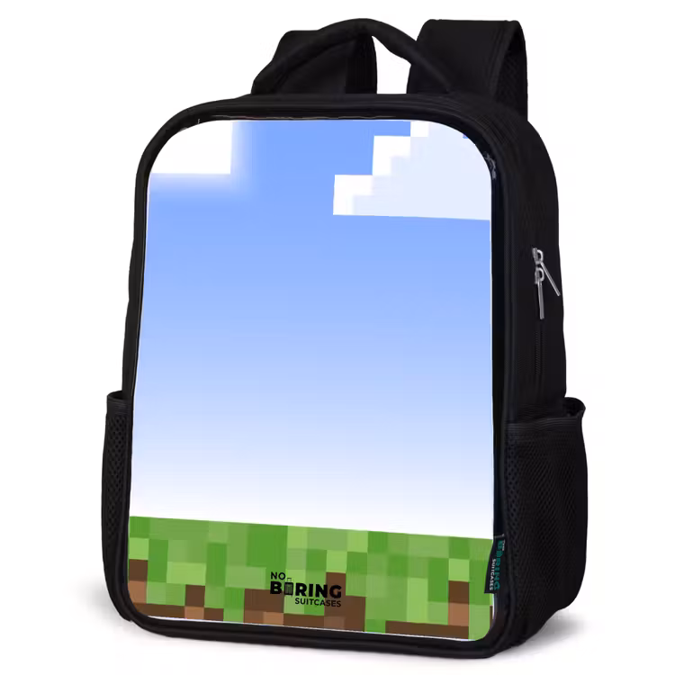 Kinderrucksack - Schwarz - Pixel-Welt — 4