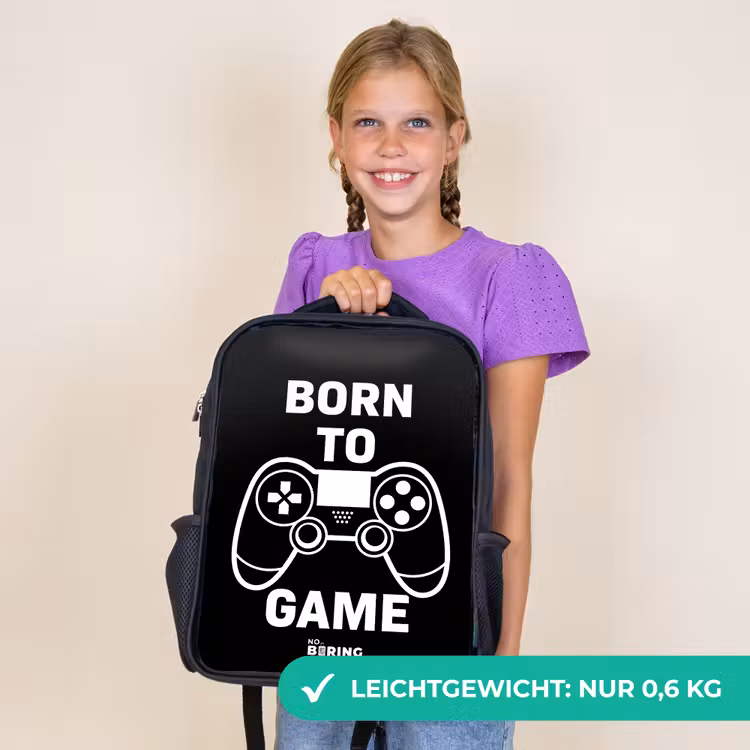 Kinderrucksack - Schwarz - Zum Spielen mit Controller geboren — 7