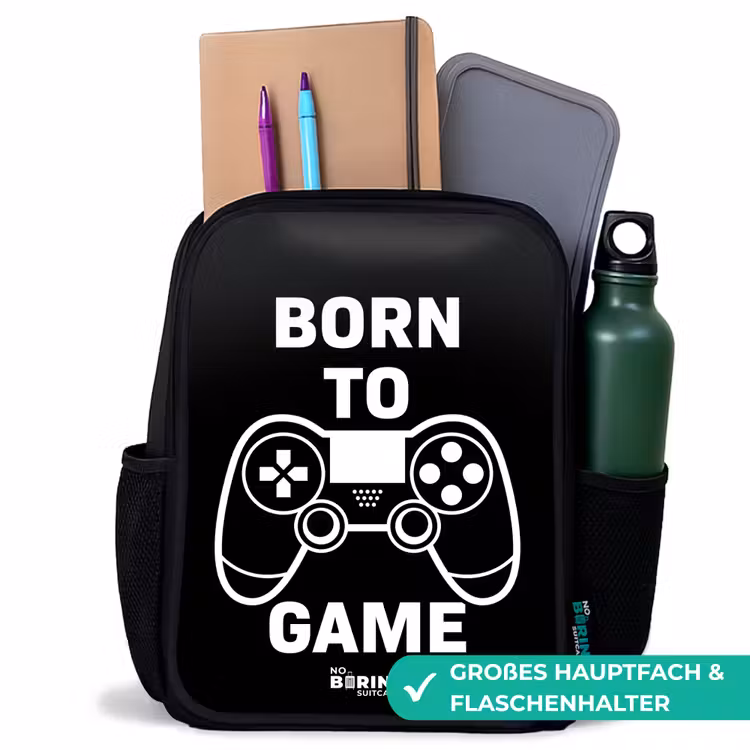 Kinderrucksack - Schwarz - Zum Spielen mit Controller geboren — 8