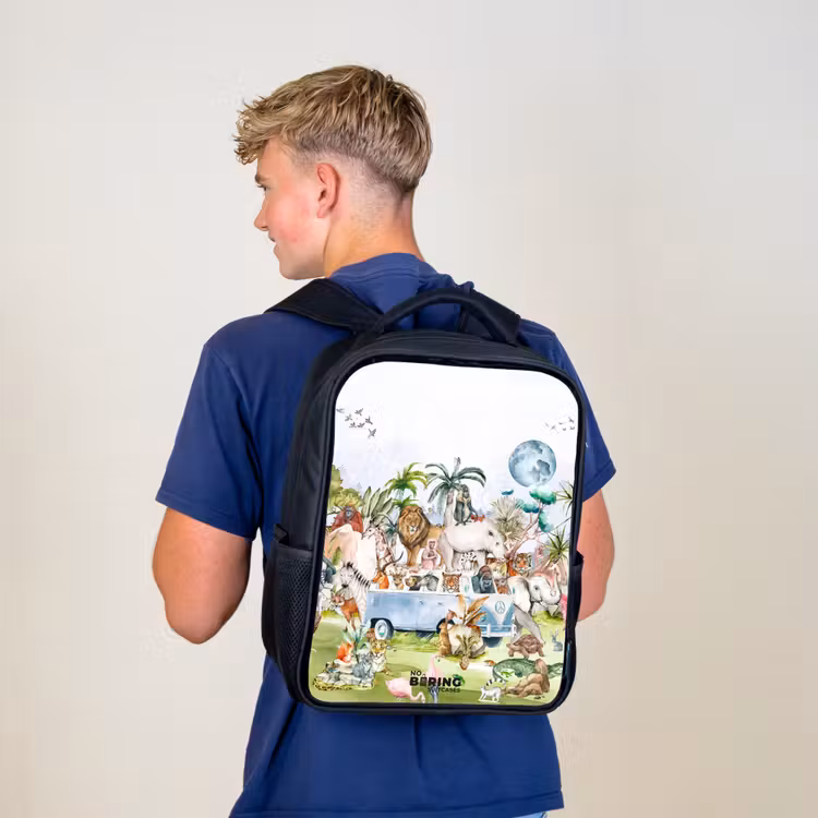 Kinderrucksack - Schwarz - Van mit allen Tieren — 3