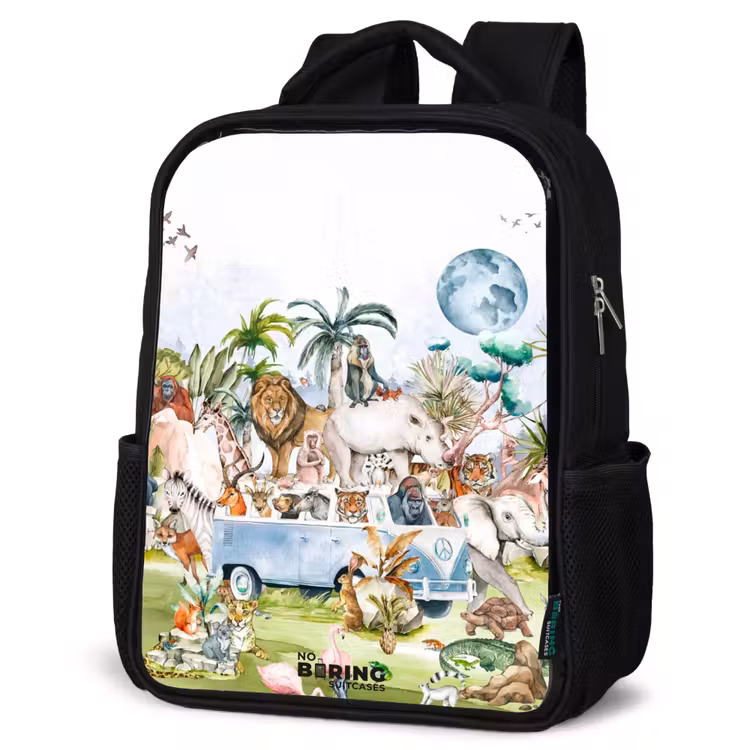 Kinderrucksack - Schwarz - Van mit allen Tieren — 4