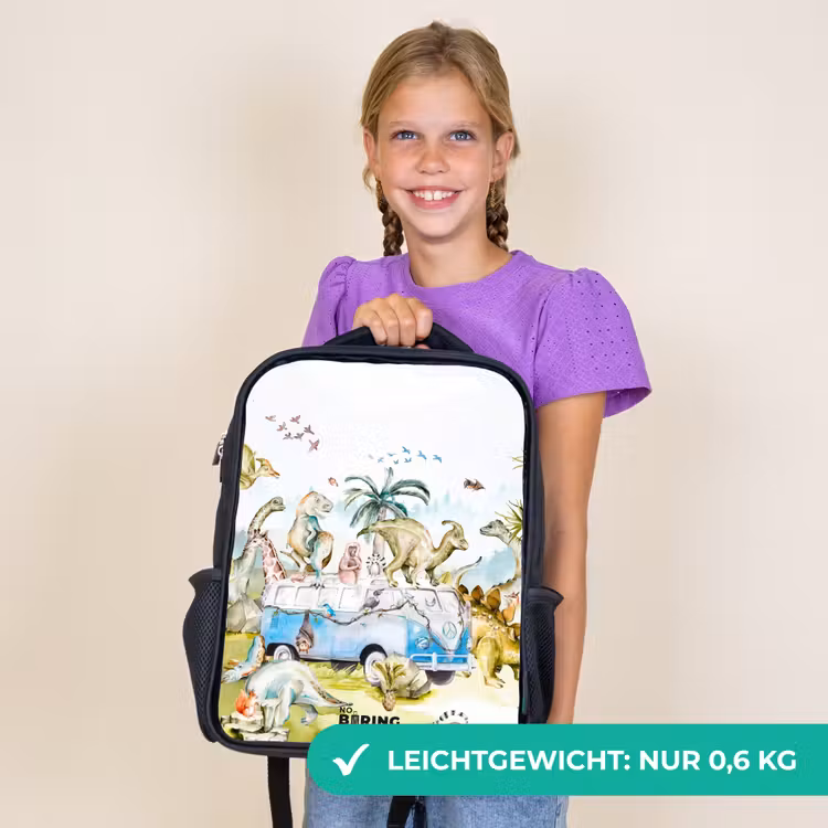 Kinderrucksack - Schwarz - Van mit Dinosauriern — 7