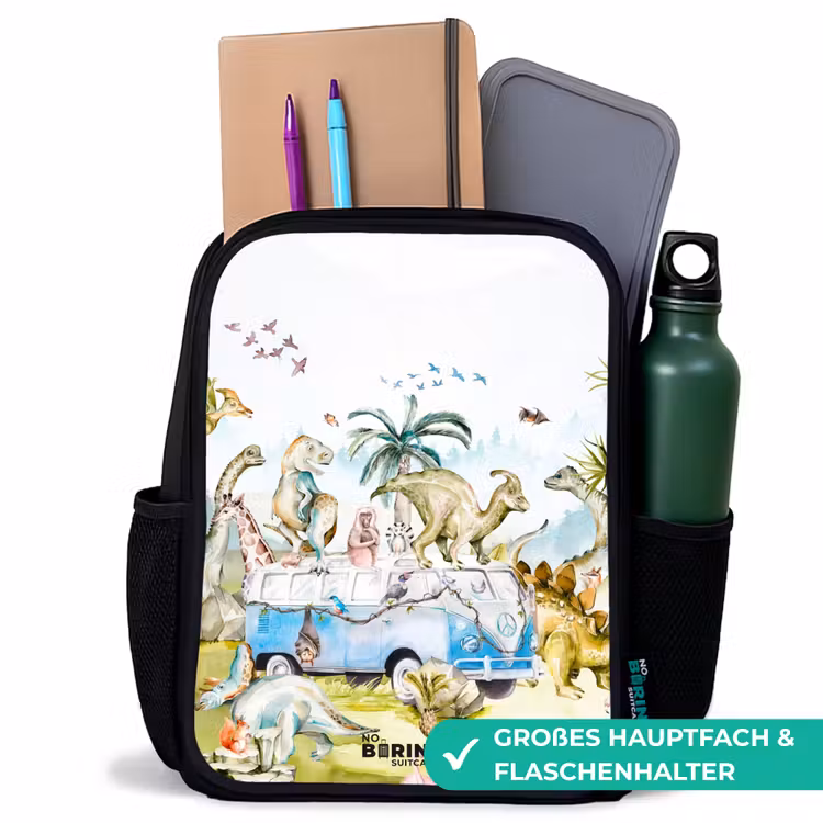 Kinderrucksack - Schwarz - Van mit Dinosauriern — 8
