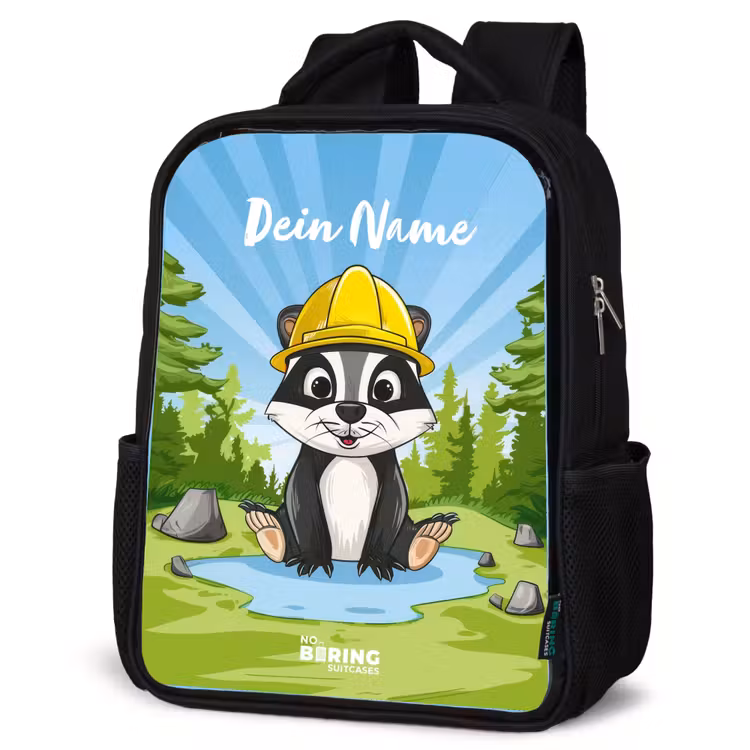 Kinderrucksack - Schwarz - Wally Arbeitsbär — 4