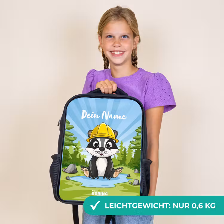 Kinderrucksack - Schwarz - Wally Arbeitsbär — 7