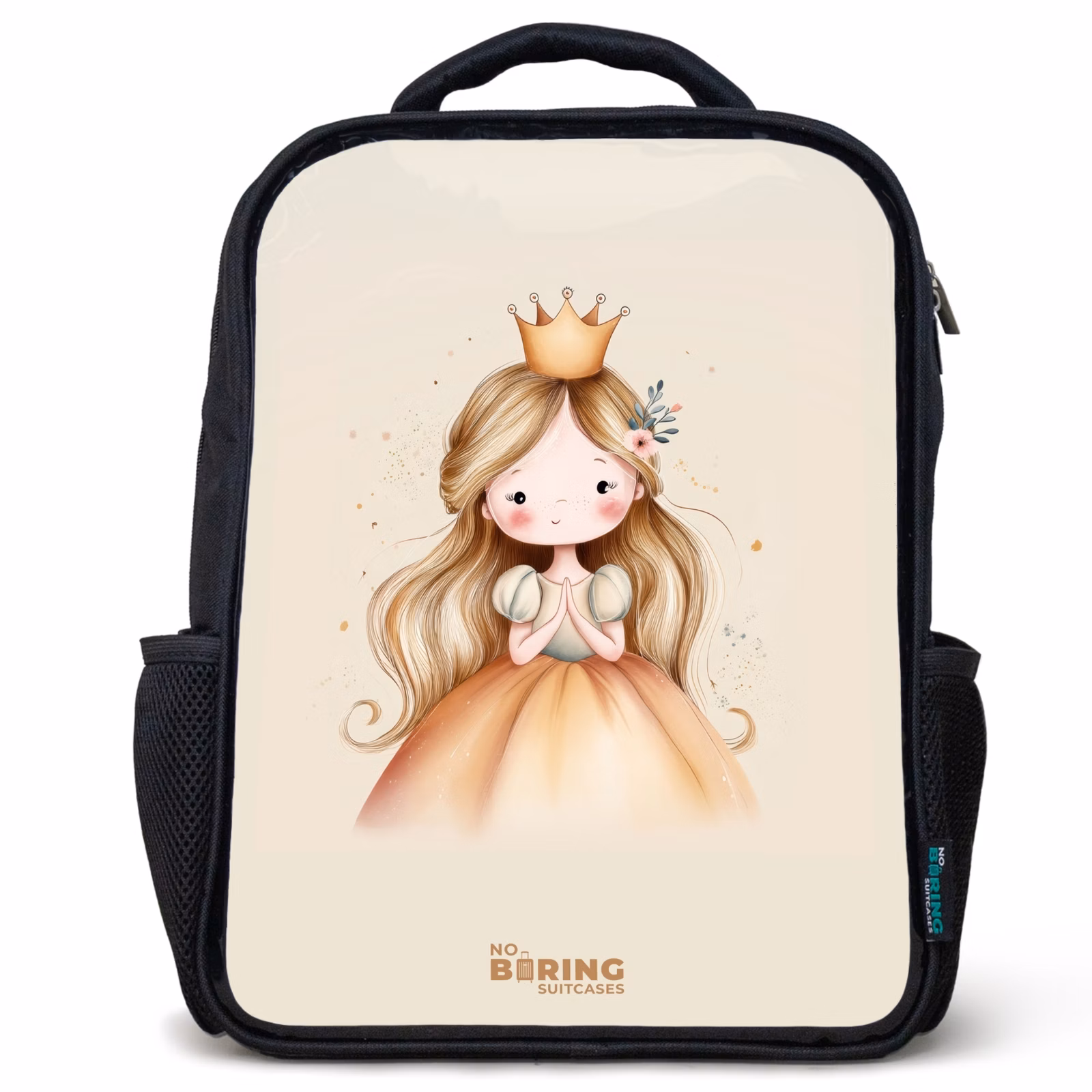 Kinderrucksack - Schwarz - Prinzessin in Goldtönen — 1