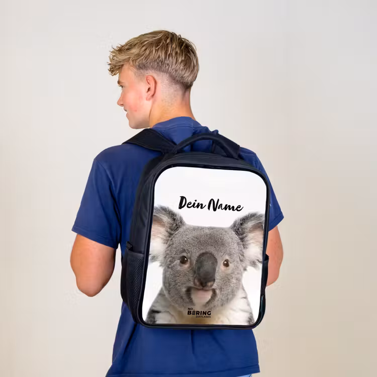 Kinderrucksack - Schwarz - Niedlicher Koala-Bär — 3