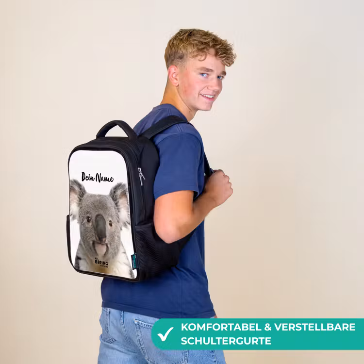 Kinderrucksack - Schwarz - Niedlicher Koala-Bär — 9