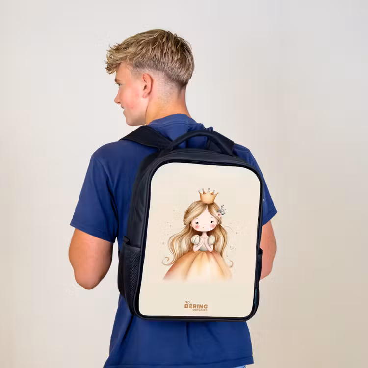 Kinderrucksack - Schwarz - Prinzessin in Goldtönen — 3