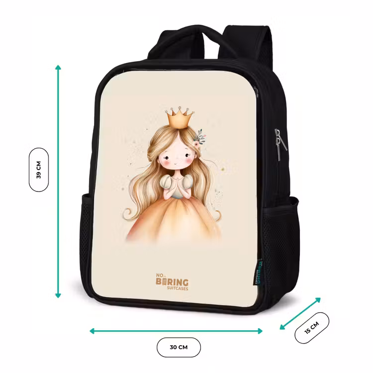 Kinderrucksack - Schwarz - Prinzessin in Goldtönen — 6