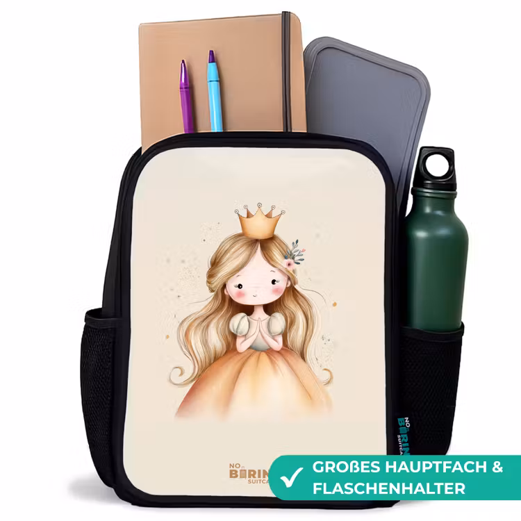 Kinderrucksack - Schwarz - Prinzessin in Goldtönen — 8