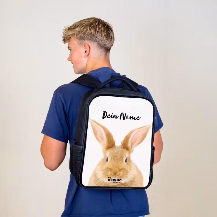 Kinderrucksack - Schwarz - Schnupfen mit befriedigtem Kopf — 3