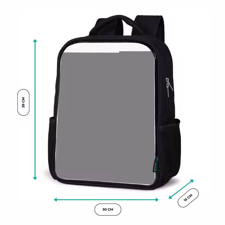 Kinderrucksack - Schwarz - Schnupfen mit befriedigtem Kopf — 6