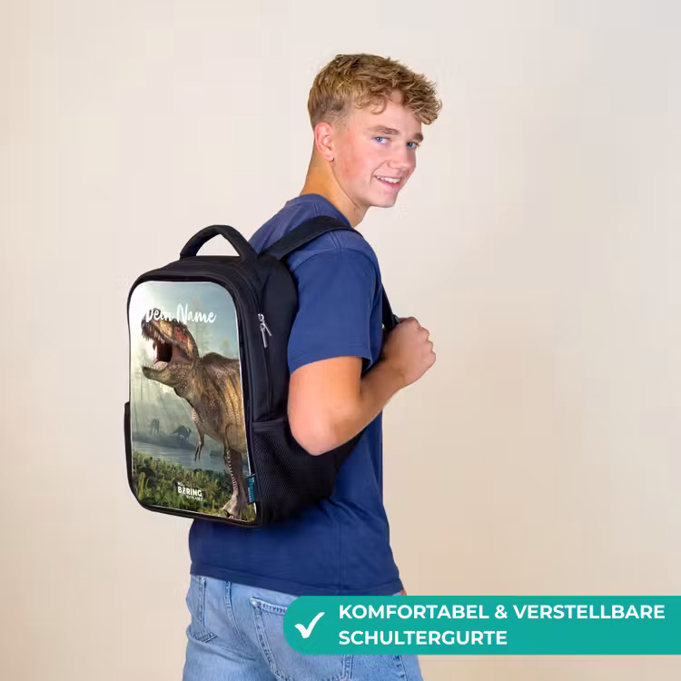 Kinderrucksack - Schwarz - Thijs Tyrannosaurus — 9