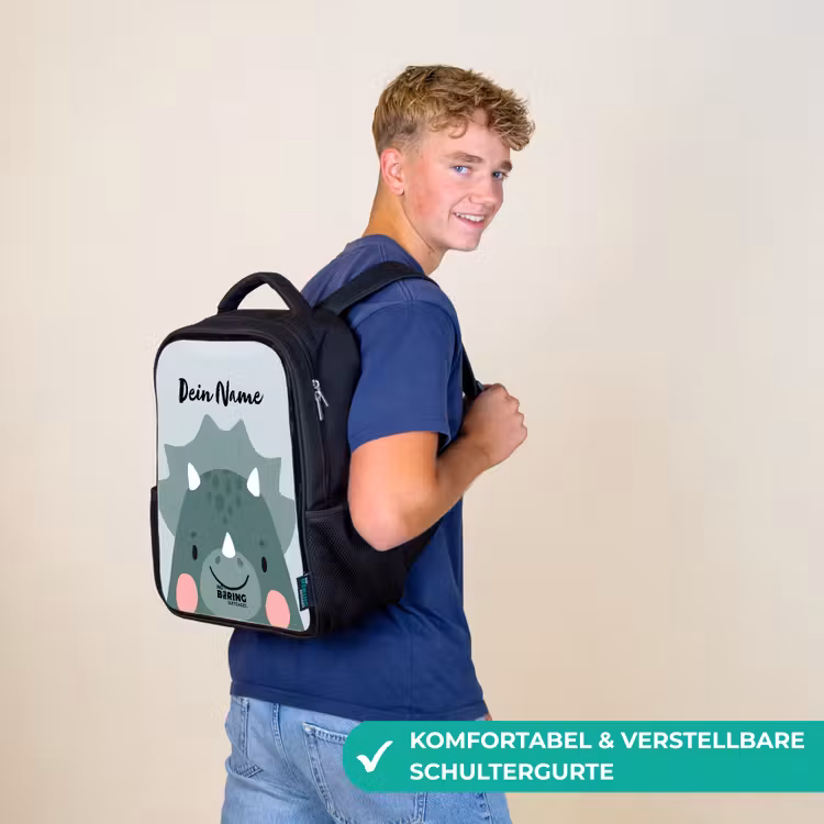 Kinderrucksack - Schwarz - Tigo Triceratops — 9