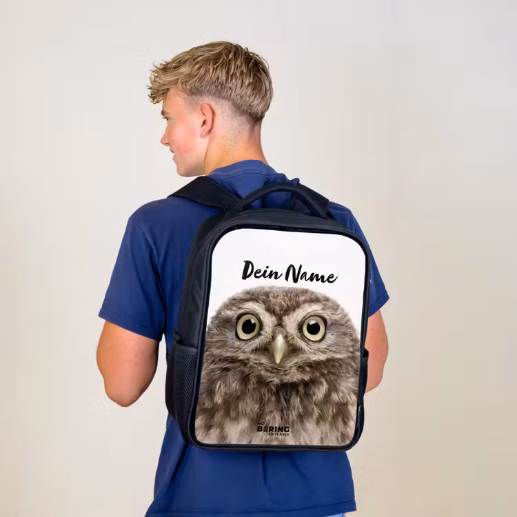 Kinderrucksack - Schwarz - Ulke Eule — 3