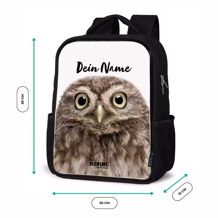Kinderrucksack - Schwarz - Ulke Eule — 6