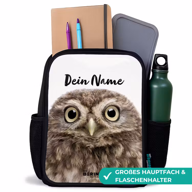 Kinderrucksack - Schwarz - Ulke Eule — 8