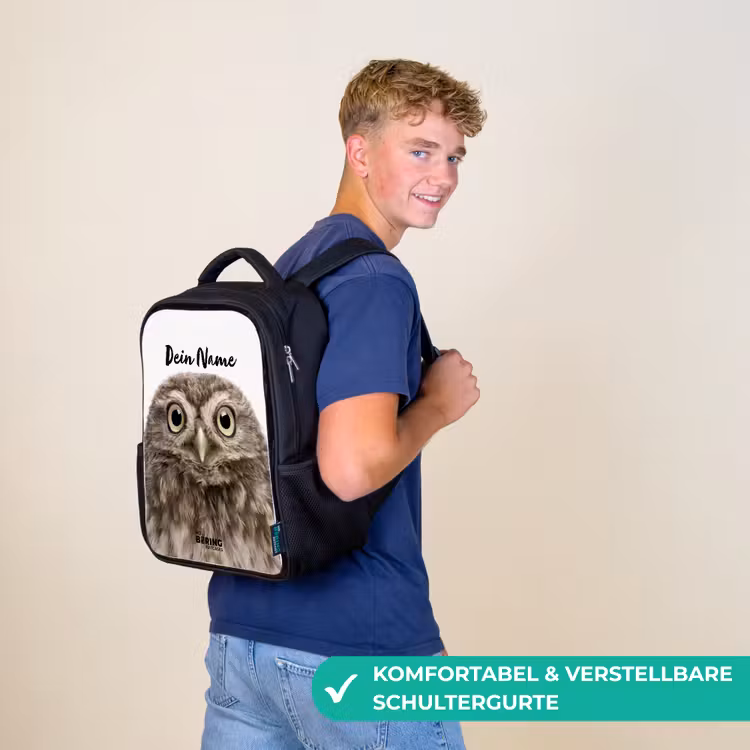 Kinderrucksack - Schwarz - Ulke Eule — 9
