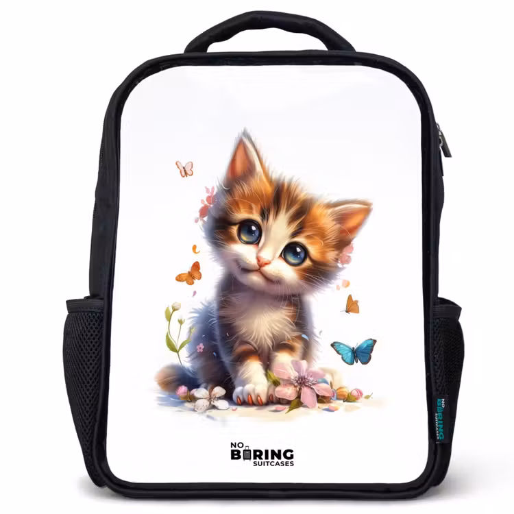 Kinderrucksack - Schwarz - Vera Schmetterling Kätzchen — 1