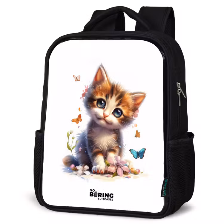 Kinderrucksack - Schwarz - Vera Schmetterling Kätzchen — 4