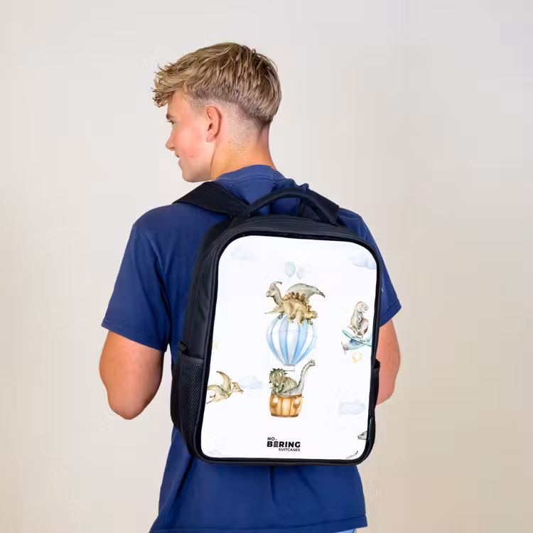Kinderrucksack - Schwarz - Wandernde Dinosaurier — 3