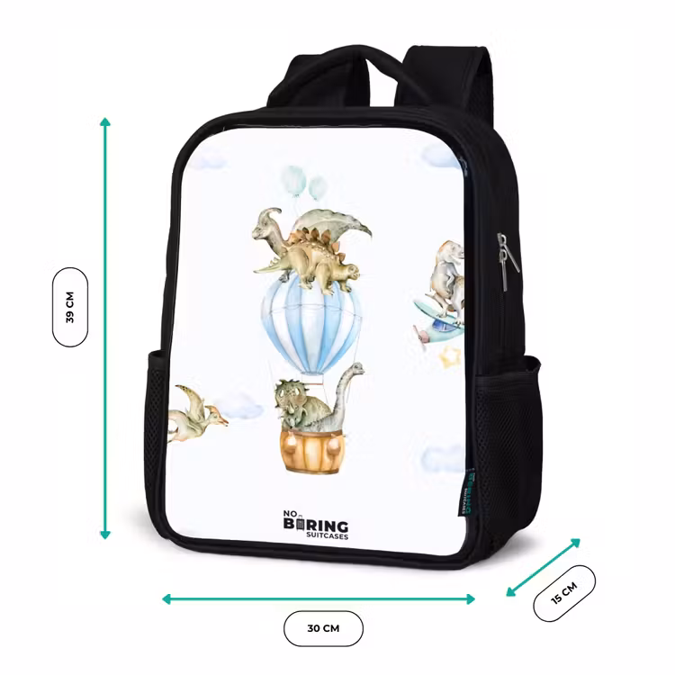 Kinderrucksack - Schwarz - Wandernde Dinosaurier — 6