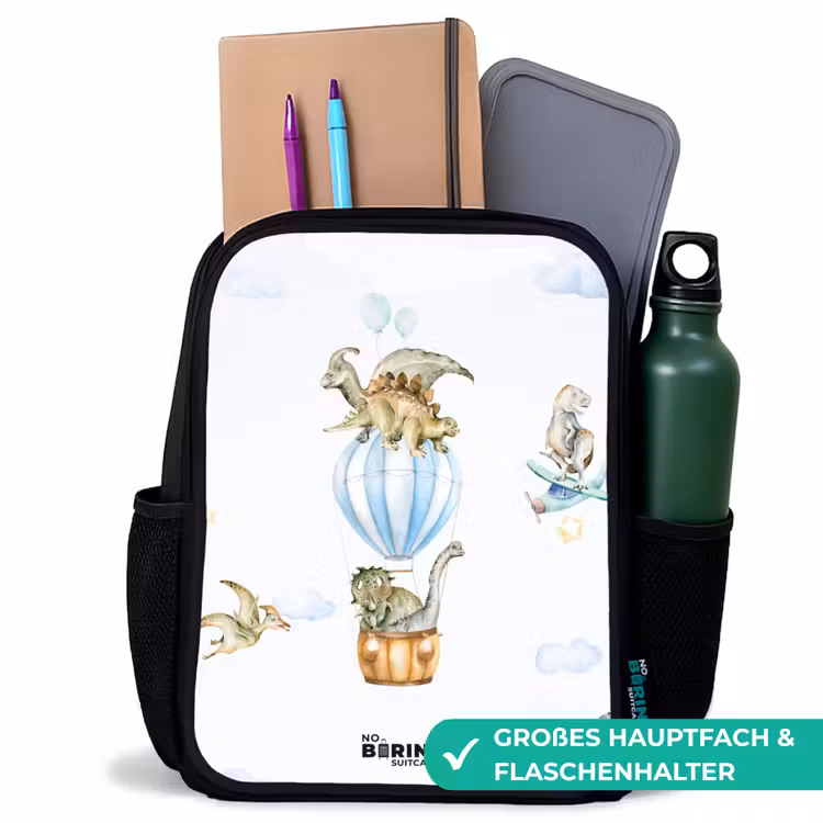 Kinderrucksack - Schwarz - Wandernde Dinosaurier — 8