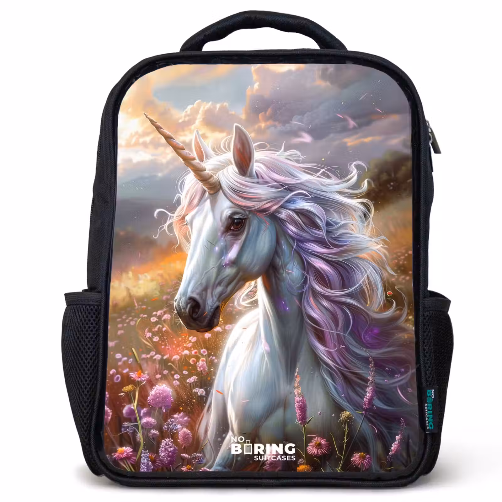 Kinderrucksack - Schwarz - Pastellfarbene Perle Horn — 1